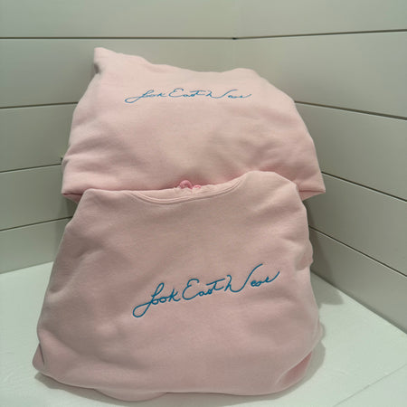 Embroided Hoodies Pink