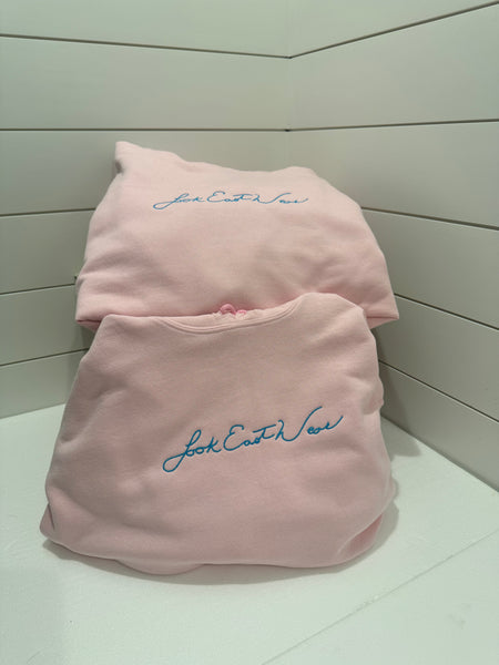 Embroided Hoodies Pink