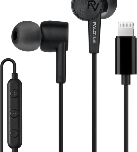 Lightning Headphones Earphones Earbuds Compatible Iphone 13 12 11 Pro Max Iphone X XS Max XR Iphone 8 plus Iphone 7 plus Mfi Certified with Microphone Controller Sweetflow Black