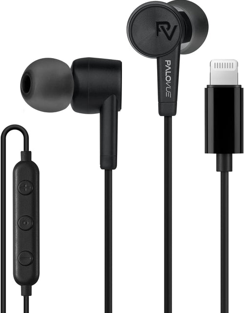 Load image into Gallery viewer, Lightning Headphones Earphones Earbuds Compatible Iphone 13 12 11 Pro Max Iphone X XS Max XR Iphone 8 plus Iphone 7 plus Mfi Certified with Microphone Controller Sweetflow Black

