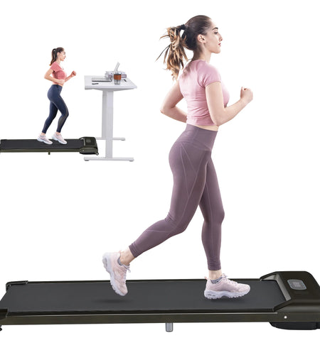 Walking Pad Treadmill, Electric Walking Treadmill Home Office, Remote Control Treadmill with 2 Modes, Workout Running Machine, Aerobic Sports Fitness Equipment Compact Treadmill