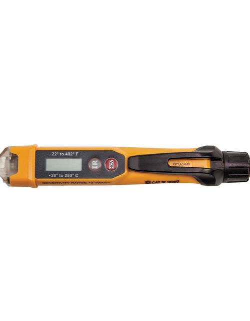 Load image into Gallery viewer, NCVT-4IR Non-Contact Volt Tester, 12 - 1000V AC Pen with IR Thermometer -22 to 482 Deg F, LED and Audible Alarms, Pocket Clip
