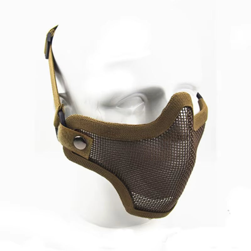 1 Pcs Outdoor Hunting Combat Metal Mesh Camouflage Protection Tactical Airsoft Mask Sports Safety Tactical Gear 3 Colours