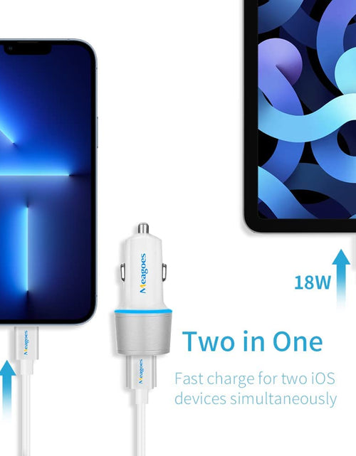 Load image into Gallery viewer, Fast USB C Car Charger,  20W PD Rapid Charging Adapter Compatible for Apple Iphone 14 Pro Max/14 Pro/14 Plus/14/13/12/Mini/11/Xs/Xr/X/8 Plus/Se 3-3.3Ft Mfi Certified Type C to Lightning Cable
