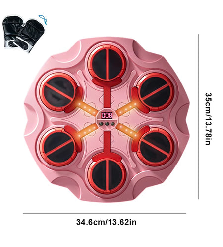 Music Boxing Machine BT Boxing Reaction Wall Mounted Target Type C Charging Boxing Training Punching Equipment for Kids Adults