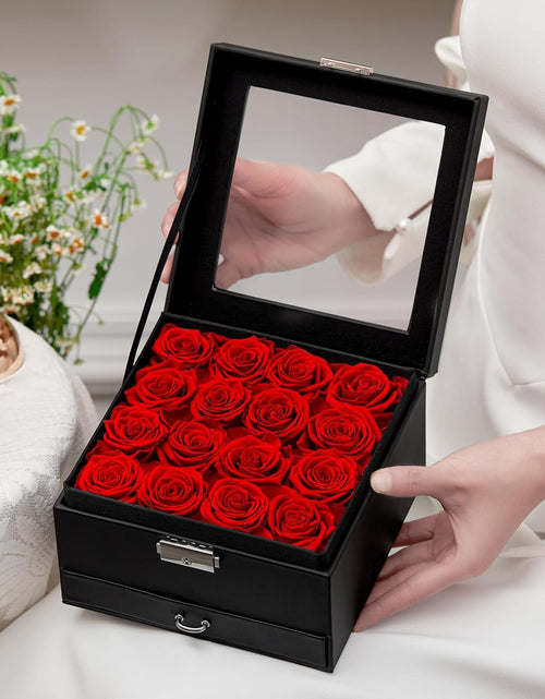 Load image into Gallery viewer, 16-Piece Forever Flowers for Delivery Prime Christmas Gifts for Mom Wife Grandma Preserved Roses That Last a Year Valentines Day Mothers Day Anniversary Birthday (Red)
