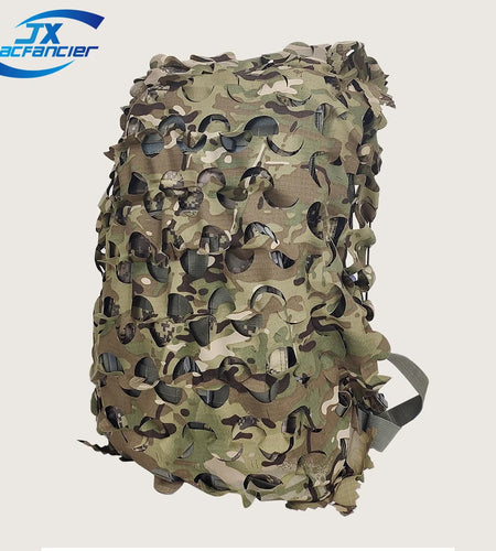 3D Camo Net Tactical Backpack Cover Laser Cut Camouflage Pack Rucksack Cover Scrim Hunting Bag Accessories CS Wargame