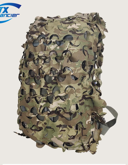 Load image into Gallery viewer, 3D Camo Net Tactical Backpack Cover Laser Cut Camouflage Pack Rucksack Cover Scrim Hunting Bag Accessories CS Wargame
