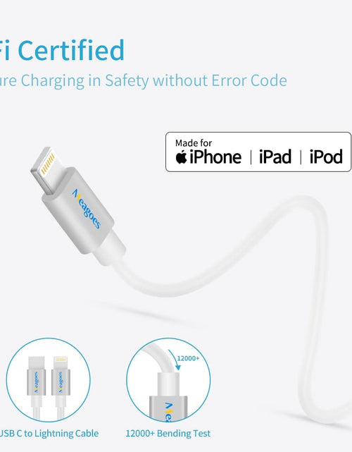 Load image into Gallery viewer, Fast USB C Car Charger,  20W PD Rapid Charging Adapter Compatible for Apple Iphone 14 Pro Max/14 Pro/14 Plus/14/13/12/Mini/11/Xs/Xr/X/8 Plus/Se 3-3.3Ft Mfi Certified Type C to Lightning Cable
