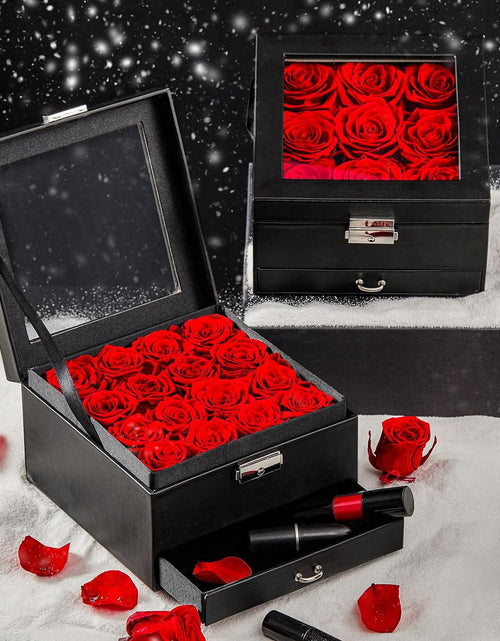Load image into Gallery viewer, 16-Piece Forever Flowers for Delivery Prime Christmas Gifts for Mom Wife Grandma Preserved Roses That Last a Year Valentines Day Mothers Day Anniversary Birthday (Red)

