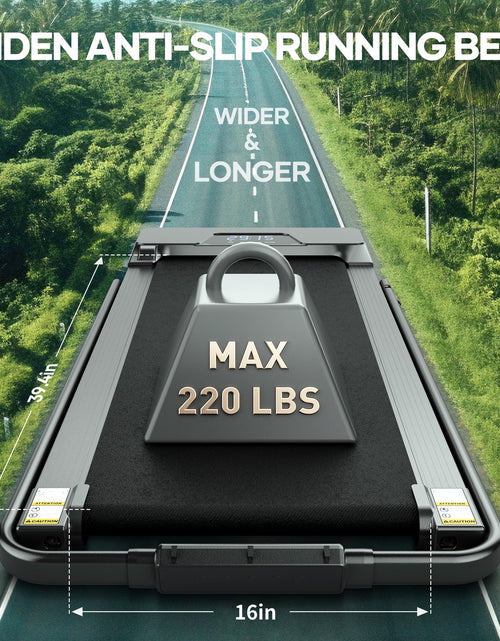 Load image into Gallery viewer, Treadmill 2 in 1 Walking Pad Treadmill Folding 7.5 MPH Running under Desk Treadmill with Remote Control and LED Display for Home Office Use
