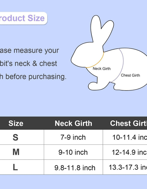 Load image into Gallery viewer, Rabbit Vest Harness and Leash Set Adjustable Formal Suit Style for Bunny Kitten Small Animal Walking (S)
