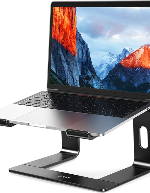 Load image into Gallery viewer, LS03 Aluminum Laptop Stand, Ergonomic Detachable Computer Stand, Riser Holder Notebook Stand Compatible with Air, Pro, Dell, HP, Lenovo More 10-15.6" Laptops, Black
