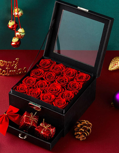 Load image into Gallery viewer, 16-Piece Forever Flowers for Delivery Prime Christmas Gifts for Mom Wife Grandma Preserved Roses That Last a Year Valentines Day Mothers Day Anniversary Birthday (Red)
