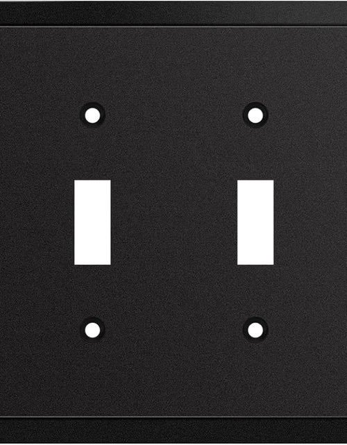 Load image into Gallery viewer, Modern Edge Decorative Wall Plate Switch Plate Outlet Cover, Durable Solid Zinc Alloy (Triple Toggle/Single Decorator, Matte Black)

