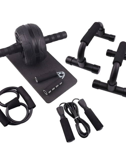 Load image into Gallery viewer, Abs Roller Wheel Indoor Fitness Equipment Set Home Gym Workout Chest Expander Blue
