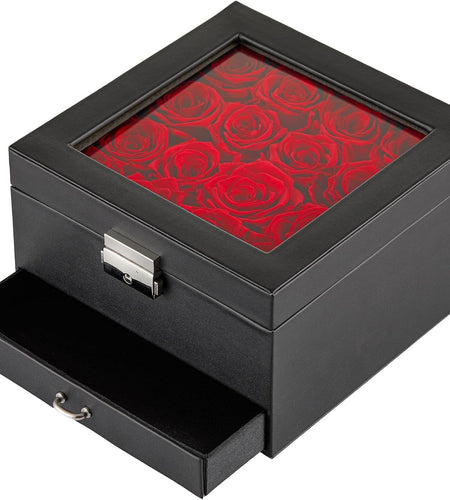 16-Piece Forever Flowers for Delivery Prime Christmas Gifts for Mom Wife Grandma Preserved Roses That Last a Year Valentines Day Mothers Day Anniversary Birthday (Red)