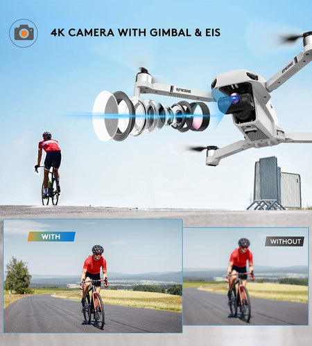 KF102 Drones with Camera for Adults 4K, GPS Drone with 2-Axis Gimbal Camera, Long Range Professional Drones for Beginners 5G FPV Transmission,2 Batteries 50Mins Flight Time Auto Return Home