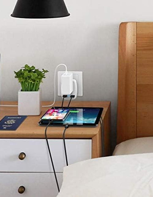 Load image into Gallery viewer, UK Ireland Hong Kong Power Adapter, International Travel Plug with 2 USB, Type G Converter Outlet Adaptor Charger for USA to British England Scotland Irish Qatar London

