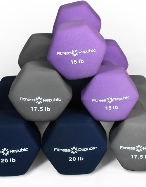 Load image into Gallery viewer, Neoprene Weights Dumbbells Set, Hand Weights for Women Dumbells Set Weights Non-Slip, Hex Shape, Free Weight Dumbbell Sets - Combo
