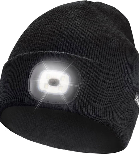Unisex Beanie Hat with the Light Gifts for Men Dad Father USB Rechargeable Caps