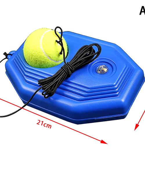 Load image into Gallery viewer, Heavy Duty Tennis Training Aids Base with Elastic Rope Ball Practice Self-Duty Rebound Tennis Trainer Partner Sparring Device
