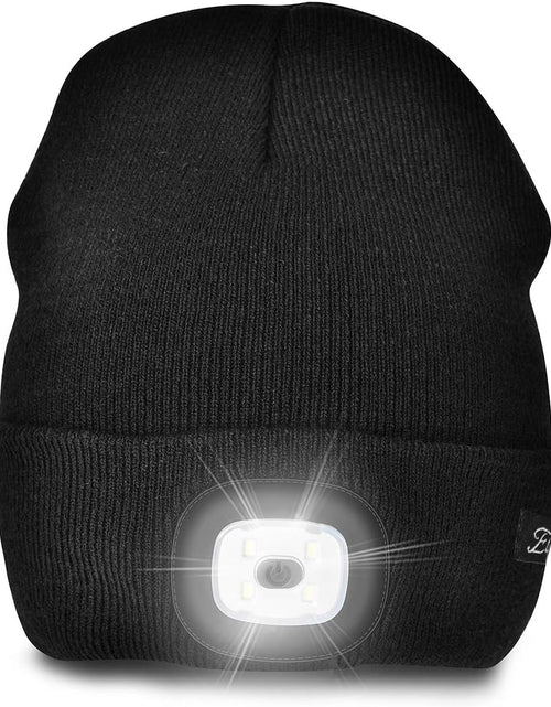 Load image into Gallery viewer, Unisex Beanie Hat with the Light Gifts for Men Dad Father USB Rechargeable Caps
