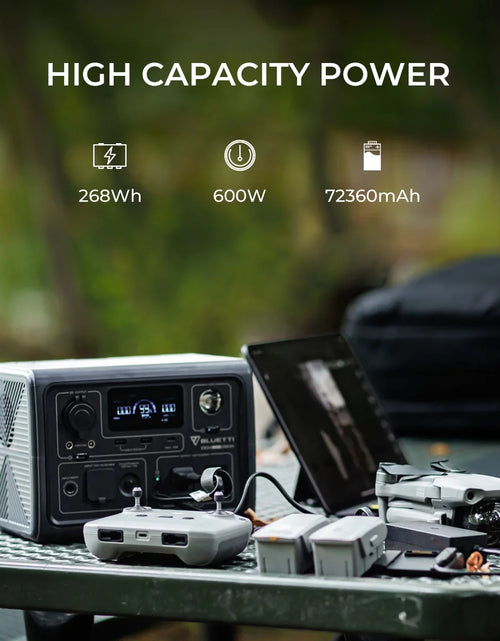 Load image into Gallery viewer, EB3A Portable Generator,600W Solar Generator, 268Wh Lifepo4 Power Station for Camping, Home Use, Emergency
