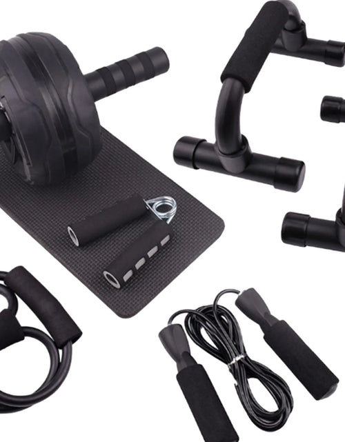 Load image into Gallery viewer, Abs Roller Wheel Indoor Fitness Equipment Set Home Gym Workout Chest Expander Blue
