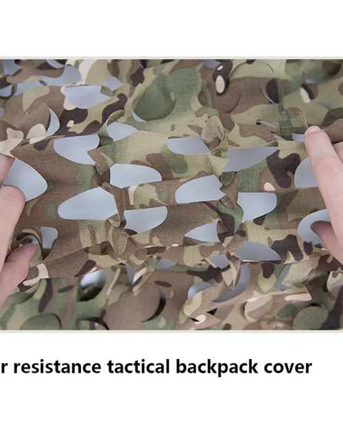 Load image into Gallery viewer, 3D Camo Net Tactical Backpack Cover Laser Cut Camouflage Pack Rucksack Cover Scrim Hunting Bag Accessories CS Wargame
