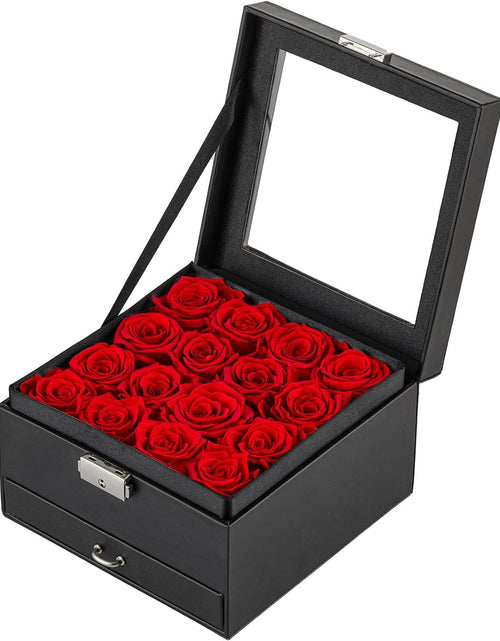 Load image into Gallery viewer, 16-Piece Forever Flowers for Delivery Prime Christmas Gifts for Mom Wife Grandma Preserved Roses That Last a Year Valentines Day Mothers Day Anniversary Birthday (Red)
