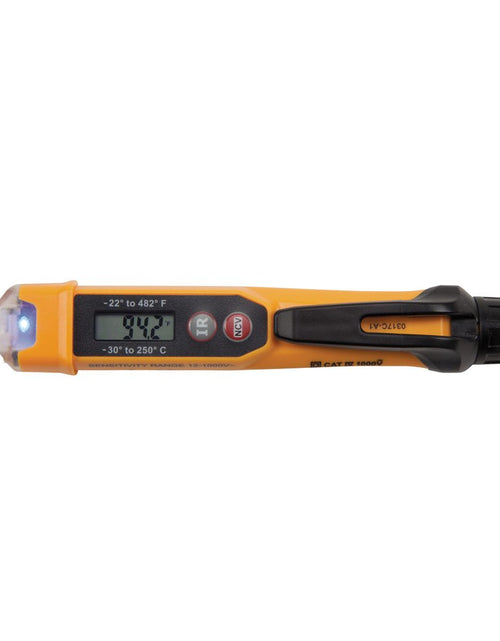 Load image into Gallery viewer, NCVT-4IR Non-Contact Volt Tester, 12 - 1000V AC Pen with IR Thermometer -22 to 482 Deg F, LED and Audible Alarms, Pocket Clip
