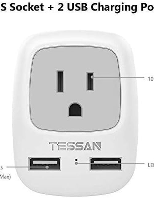 Load image into Gallery viewer, UK Ireland Hong Kong Power Adapter, International Travel Plug with 2 USB, Type G Converter Outlet Adaptor Charger for USA to British England Scotland Irish Qatar London
