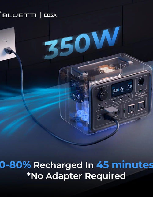 Load image into Gallery viewer, EB3A Portable Generator,600W Solar Generator, 268Wh Lifepo4 Power Station for Camping, Home Use, Emergency
