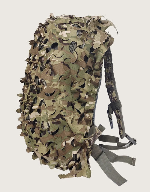 Load image into Gallery viewer, 3D Camo Net Tactical Backpack Cover Laser Cut Camouflage Pack Rucksack Cover Scrim Hunting Bag Accessories CS Wargame
