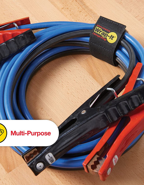 Load image into Gallery viewer, Super-Stretch  Straps, 12" (8 Pack) - Elastic Hook and Loop Cinch Straps - Extension Cord Organizer, Hose and Cables Straps, Cord Wrap, Cord Keeper, Garage and RV Storage Accessories
