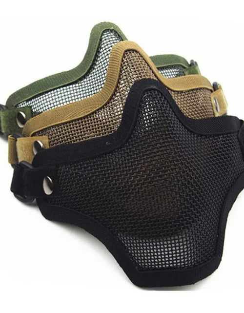 Load image into Gallery viewer, 1 Pcs Outdoor Hunting Combat Metal Mesh Camouflage Protection Tactical Airsoft Mask Sports Safety Tactical Gear 3 Colours
