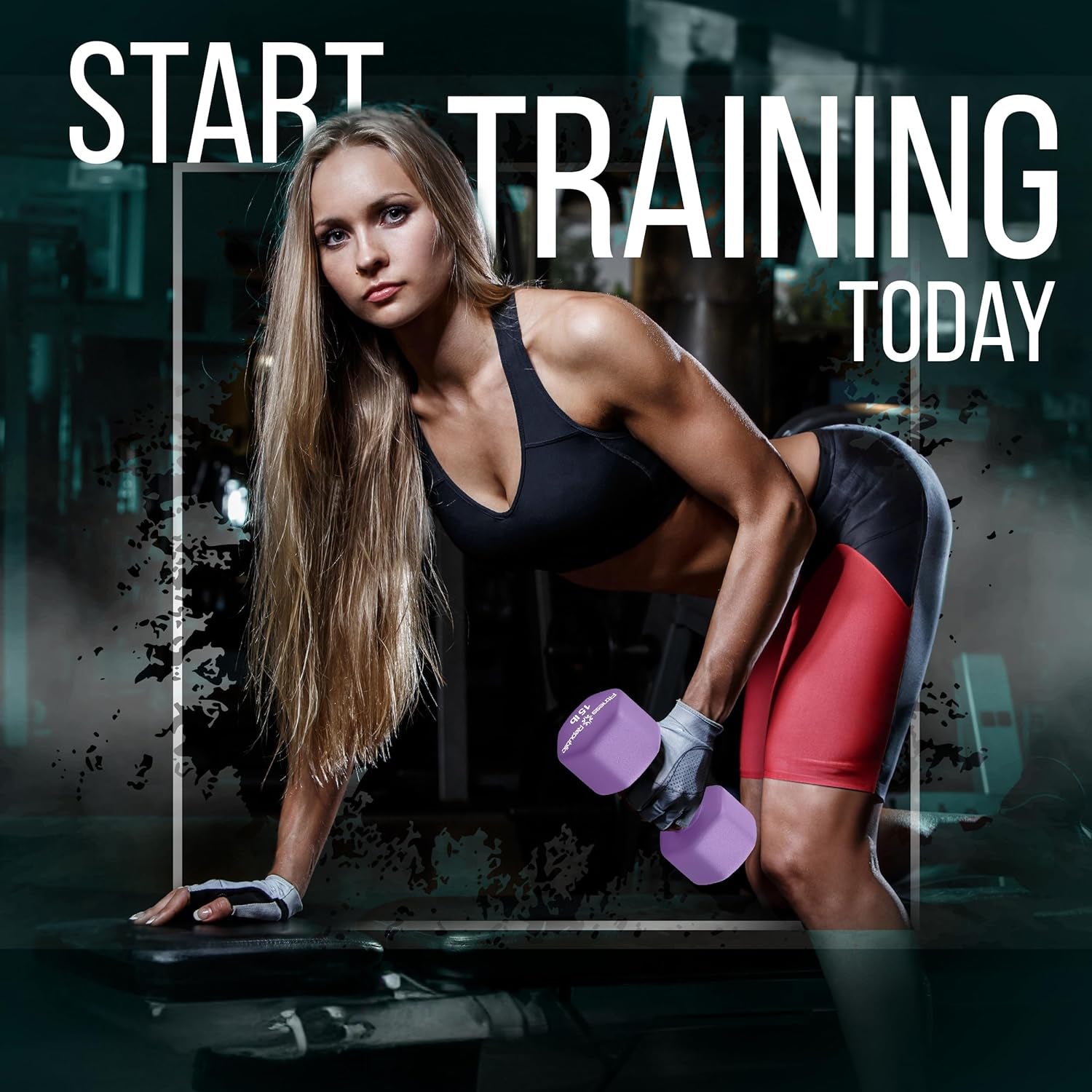 Neoprene Weights Dumbbells Set, Hand Weights for Women Dumbells Set Weights Non-Slip, Hex Shape, Free Weight Dumbbell Sets - Combo