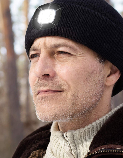 Load image into Gallery viewer, Unisex Beanie Hat with the Light Gifts for Men Dad Father USB Rechargeable Caps
