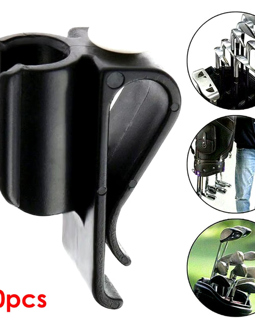 Load image into Gallery viewer, 10Pcs Sports Golf Bag Clip on Putter Clamp Holder Club Clip Golf Training Equipment Outdoor Sports Golf Trainer Accessories
