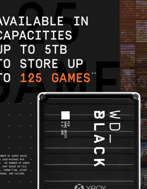 Load image into Gallery viewer, WD_BLACK 4TB P10 Game Drive for Xbox - Portable External Hard Drive HDD with 1-Month Xbox Game Pass - WDBA5G0040BBK-WESN
