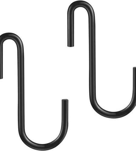10 Pack Heavy Duty S Hooks Black S Shaped Hooks Hanging Hangers Hooks for Kitchen, Bathroom, Bedroom and Office: Pan, Pot, Coat, Bag, Plants(10 Pack/Black/Small)