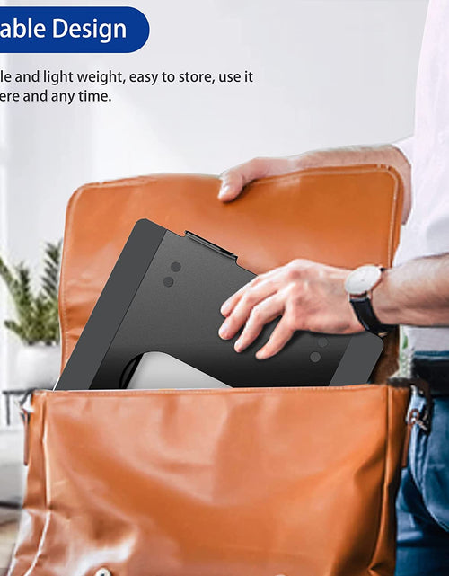 Load image into Gallery viewer, LS10 Aluminum Laptop Stand, Ergonomic Adjustable Notebook Riser Holder Computer Stand Compatible with Air, Pro, Dell, HP, Lenovo More 10-14" Laptops, Black
