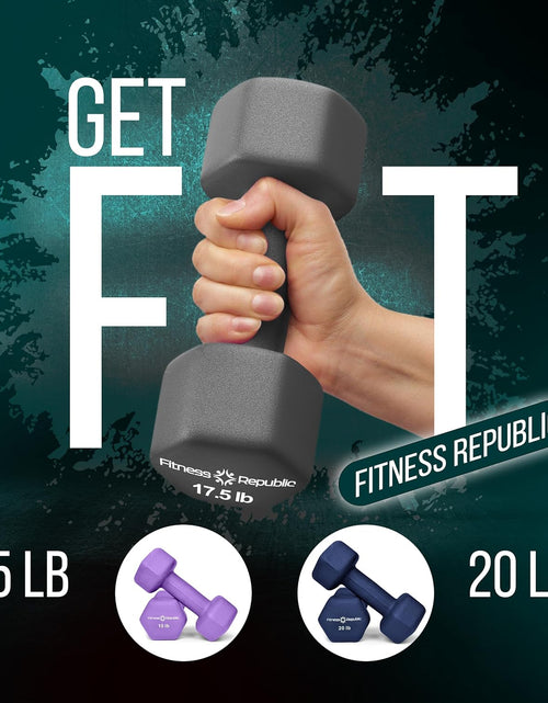 Load image into Gallery viewer, Neoprene Weights Dumbbells Set, Hand Weights for Women Dumbells Set Weights Non-Slip, Hex Shape, Free Weight Dumbbell Sets - Combo
