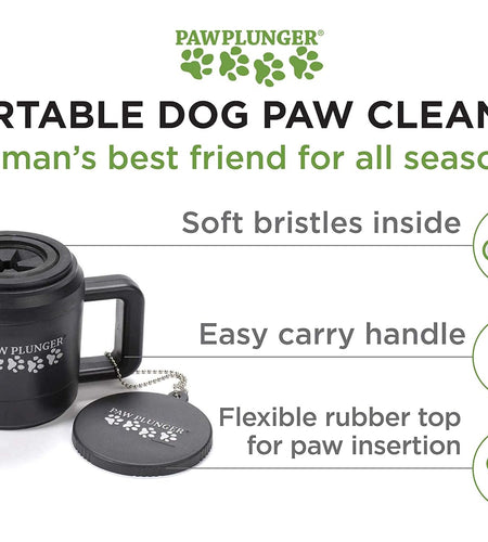 – the Muddy Paw Cleaner for Dogs – Saves Carpet, Furniture, Bedding and Cars from Dirty Paw Prints – Use This Dog Paw Cleaner after Walks – Soft Bristles, Convenient Cup Handle