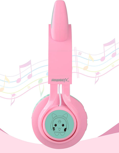 Load image into Gallery viewer, CT-7 Cat Ear Bluetooth Headphones, LED Light up Bluetooth Wireless over Ear Headphones with Microphone and Volume Control for Iphone/Ipad/Smartphones/Laptop/Pc/Tv
